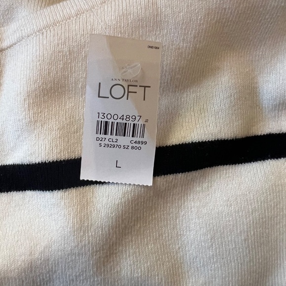 NWT LOFT Striped Short Sleeve Sweater - Picture 4 of 4
